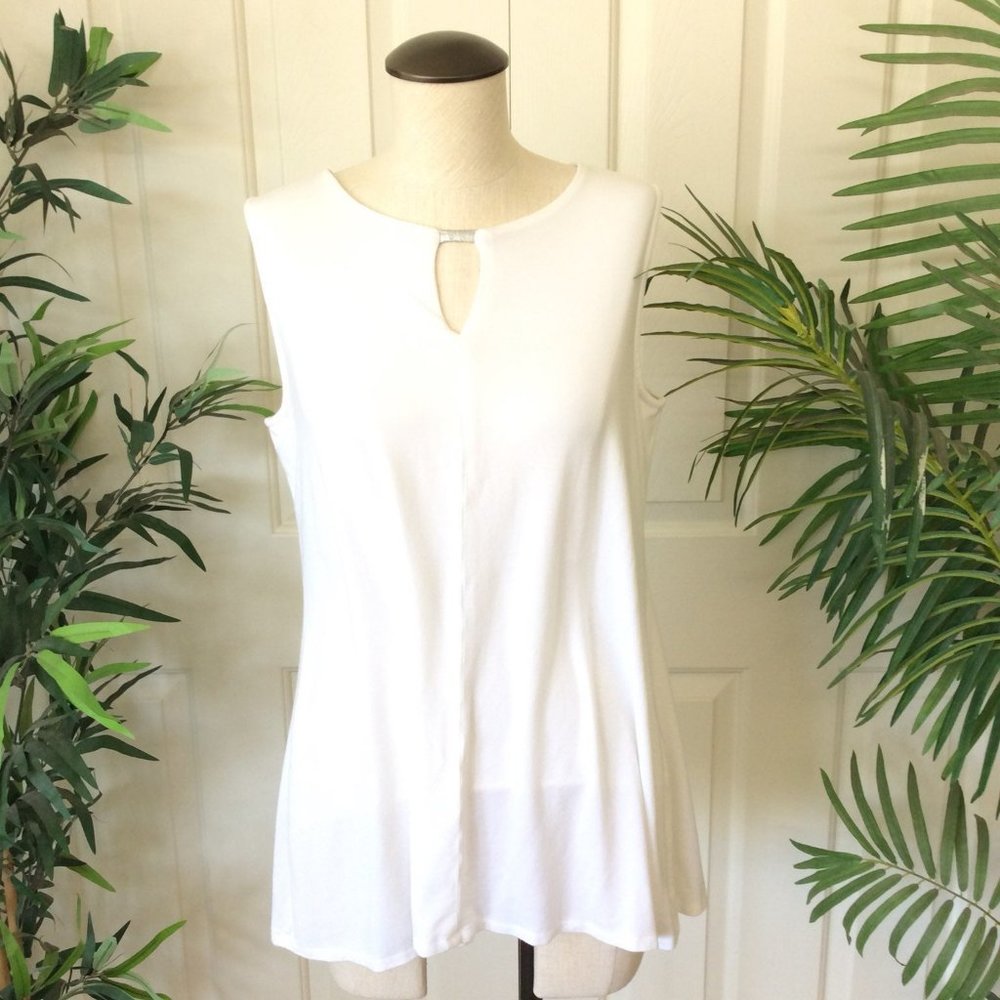 Lysse M White Tank Top Tunic